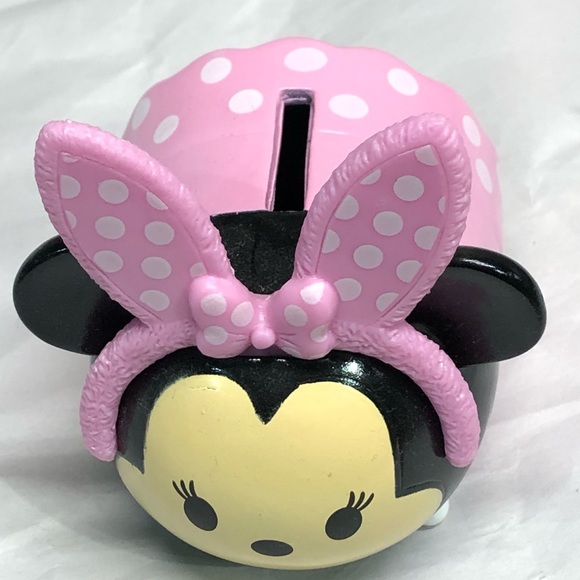 Disney Coin Bank Tsum Tsum Minnie Mouse Wearing Easter Bunny Ears New - Picture 4 of 6